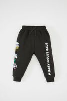 DEFACTO Baby Boy Anthracite Elastic Waist Leg Disney Mickey & Minnie Sweatpants