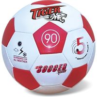 Míč kožený fotbalový Fever červený