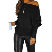 Oversize Shirt Mit U-Bootausschnitt Und Weiten Ärmeln Danica, Schwarz