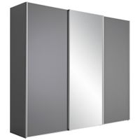 Moderano ŠAT. SKRIŇA S POSUV. DVERAMI, tmavosivá, 280/240/68 cm