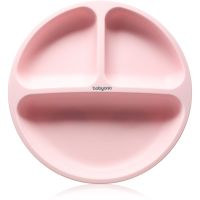 BabyOno Siilicone Plate 6m+ Silikonschüssel mit Saugnapf Pink 1 St.