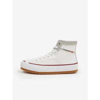 White Mens Ankle Sneakers with Suede Details Diesel - Men