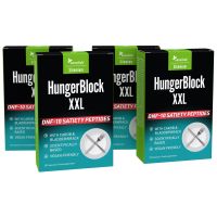 HungerBlock EXTREME 4er Pack| Starker natürlicher Appetitzügler | Ideal, um Heißhunger auf Süßes zu stoppen | 3x 20 Kapseln | SlimJOY