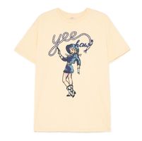 Cropp - Kratek top s potiskom - bež