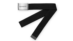 Carhartt WIP Clip Belt Chrome - Black Unisex - Opasok Carhartt WIP - Čierna - I019176_89_XX-One-size - Size: One size