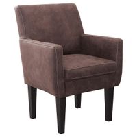Sit & More KRESLO, textil, tmavohnedá