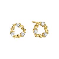 Olivie Strieborné náušnice KRUH GOLD 9254