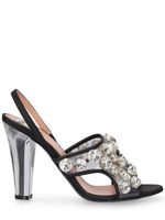 100mm Pvc & Crystal Sandals