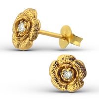 Olivie Strieborné náušnice KVIETOK GOLD 0625