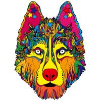 Drevené puzzle Husky/L H21953