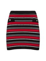 Striped Wool Knit Mini Skirt