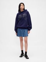 Denim Pleated Mini Skirt Gap × Sandy Liang - Ladies