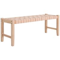 Livetastic LAVICA, drevo, koža, 120/45/40 cm