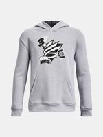 Under Armour Curry Boys Big Splash Hoodie Sweatshirt Kinder Grau