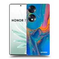 Silikónový čierny obal pre Honor 70 - Rainbow