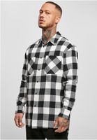 Long oversized plaid shirt black/white