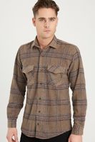 G697 DEWBERRY MEN'S SHIRT-BROWN