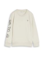 TOM TAILOR Sweater majica  taupe siva / crna