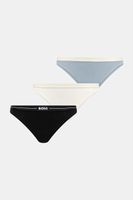 BOSS tangá dámske bavlnené s elastanom 3P THONG 3-pak
