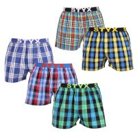 5PACK pánské trenky Styx sportovní guma vícebarevné (5B103640) M