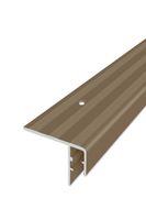 Schodový profil vŕtaný pre LED osvetlenie - Bronzový Matný 60x45 mm 3 m