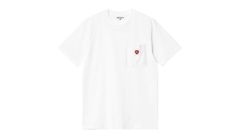 Carhartt WIP S/S Pocket Heart T-Shirt White Pánske - Tričká Carhartt WIP - Biela - I032128_1WZ_XX-XL - Size: XL