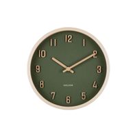 Karlsson NÁSTENNÉ HODINY tmavozelená 22 cm