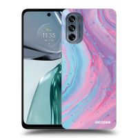 Silikónový čierny obal pre Motorola Moto G62 - Pink liquid