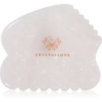 Crystallove Rose Quartz Contour Gua Sha масажний інструмент для обличчя 1 кс