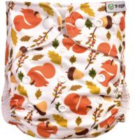 T-TOMI Pant Diaper AIO Changing Set Snaps πλενόμενη πάνα εσώρουχο με ένθετη πάνα με κλιπς Squirells 4 -15 kg 3 τμχ
