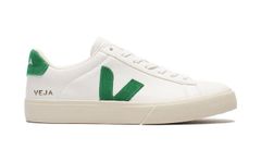 Veja CAMPO CHROMEFREE LEATHER EX WHITE EMERAUDE