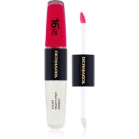 Dermacol 16H Lip Colour langlebiger, glänzender Lippenstift Farbton 04 Revenge Red 2x4 ml