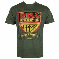 metal majica moška Kiss - ARMY Distressed Logo - HYBRIS - ER-1-KISS009-H71-7-DG S