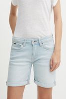 Pepe Jeans Rifľové krátke nohavice Pepe Jeans SLIM SHORT MW