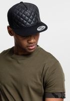 Diamond Quilted Snapback Black