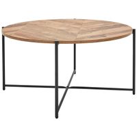 MID.YOU KONFERENČNÝ STOLÍK, prírodná farba, čierna, kov, kompozitné drevo, 83/83/40 cm