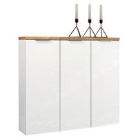 Xora SKRINKA NA TOPÁNKY, biela, farba duba, 120/115/34 cm