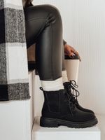 Női fekete bokacsizma GRIPWAY