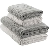 Esprit SADA RUČNÍKŮ A OSUŠEK, 50x100/67x140 cm, antracitová, světle šedá