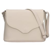 Női bőr crossbody kézitáska Italia Alice - világos bézs