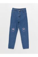 LC Waikiki Mom Fit Embroidered Girl Jeans