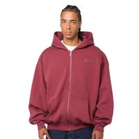 Karl Kani Western Os Zip Hoodie Dark Red - Pánske - Mikina Karl Kani - Červené - KM253-036-1 - Veľkosť: 2XL