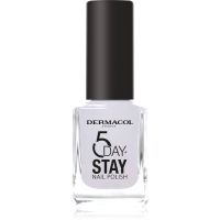 Dermacol 5 Day Stay hosszantartó körömlakk árnyalat 59 Mermaid White 11 ml