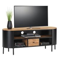 Ambia Home SKRINKA POD TV, akácia, čierna, farba akácie, 145/60/40 cm