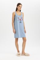 DEFACTO Fall in Love Printed Sleeveless Nightgown