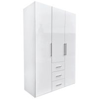 Carryhome ŠATNÍ SKŘÍŇ, bílá, vysoce lesklá bílá, 147/219/59 cm