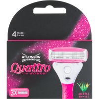 Wilkinson Sword Quattro for Women Aloe & Vit. E Резервни остриета 3 бр.