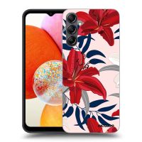 Silikónový prehľadný obal pre Samsung Galaxy A15 A155F 4G - Red Lily