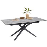 Novel JEDÁLENSKÝ STÔL, sivá, čierna, 180-230/90/76 cm