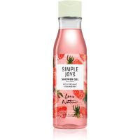 Oriflame Love Nature Simple Joys osvežujoč gel za prhanje z vonjem jagod Organic Strawberry 250 ml